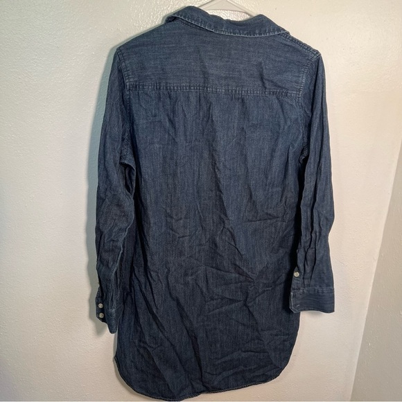 Universal Thread Denim Shirt Dress Dark Wash - Picture 9 of 13
